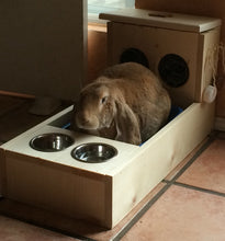 Load image into Gallery viewer, XL rabbit Hay Feeder with Litter Box and Bowls
