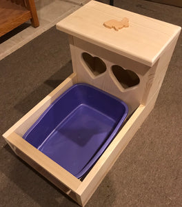 Rabbit Hay Feeder With Litter Box, Heart Shaped Hay Holes