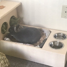 Load image into Gallery viewer, Rabbit Hay Feeder With Litter Box, Food and Water Bowls
