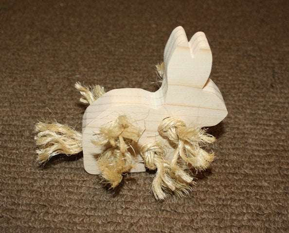Bunny rabbit shaped toy for pet rabbits